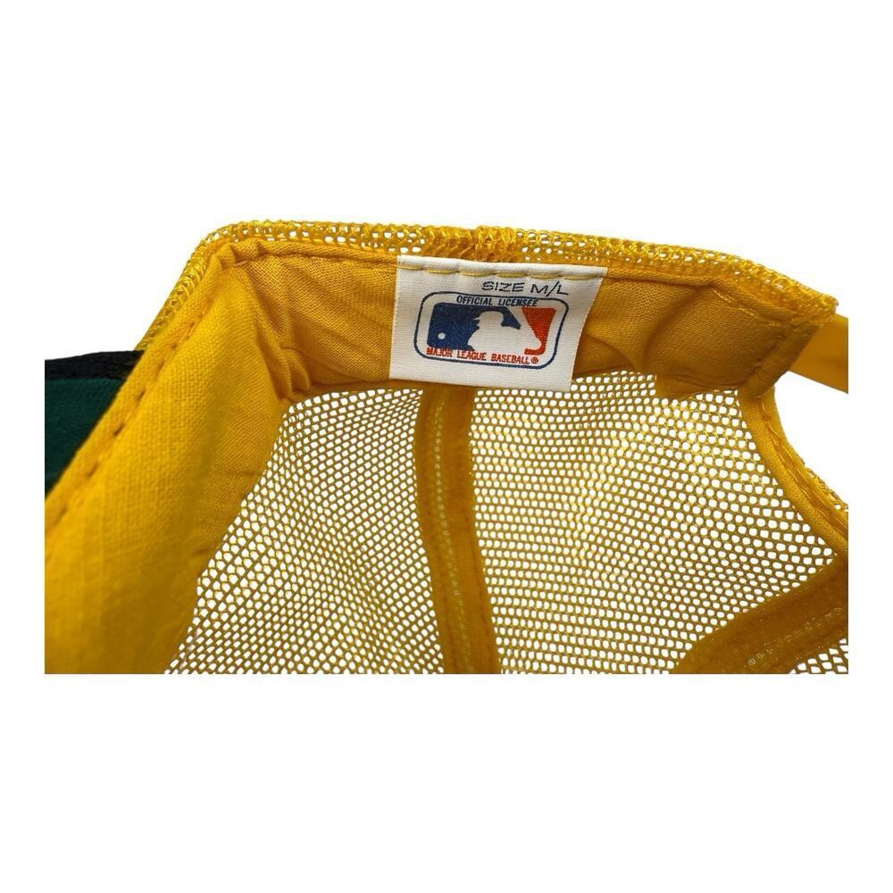 Vintage 80’s 90’s Pittsburgh Pirates Snapback Trucker Hat Cap MLB U.I.I. Yellow - Picture 10 of 11